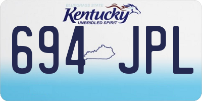 KY license plate 694JPL