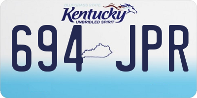 KY license plate 694JPR