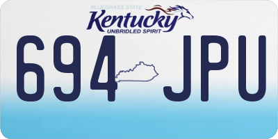 KY license plate 694JPU