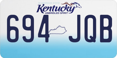 KY license plate 694JQB