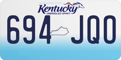KY license plate 694JQO