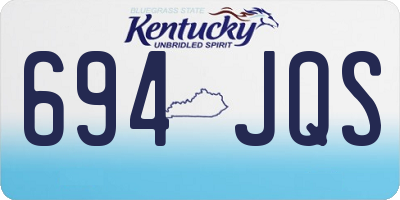 KY license plate 694JQS