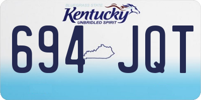 KY license plate 694JQT