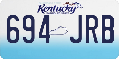 KY license plate 694JRB