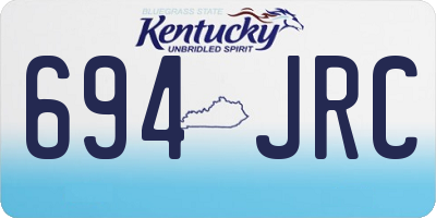 KY license plate 694JRC