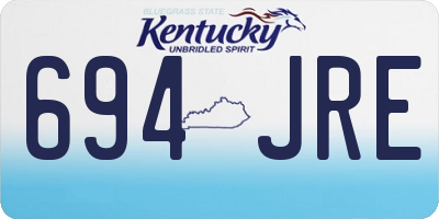 KY license plate 694JRE
