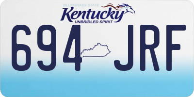 KY license plate 694JRF