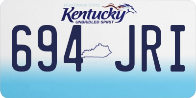 KY license plate 694JRI