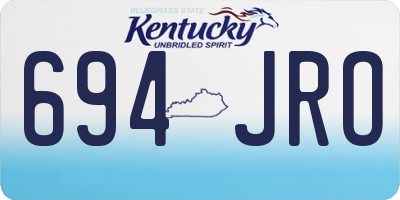 KY license plate 694JRO