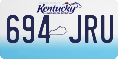 KY license plate 694JRU