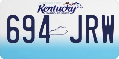 KY license plate 694JRW