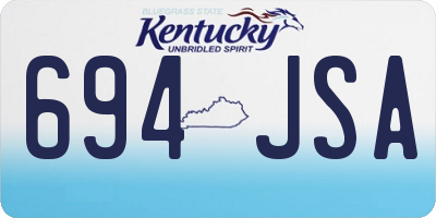 KY license plate 694JSA