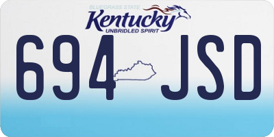 KY license plate 694JSD