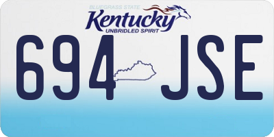 KY license plate 694JSE