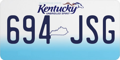 KY license plate 694JSG