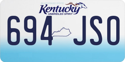 KY license plate 694JSO