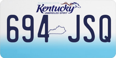 KY license plate 694JSQ