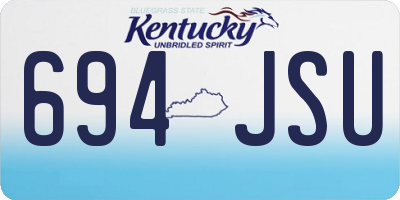 KY license plate 694JSU