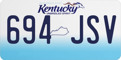 KY license plate 694JSV