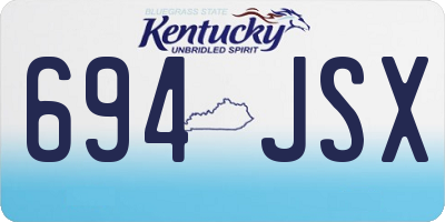 KY license plate 694JSX