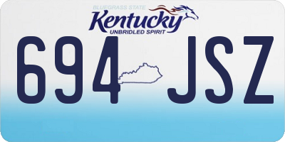 KY license plate 694JSZ