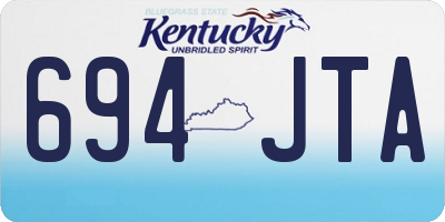 KY license plate 694JTA