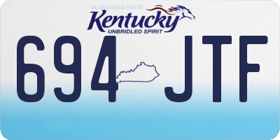 KY license plate 694JTF