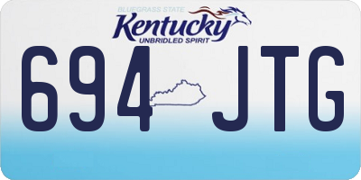 KY license plate 694JTG
