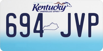 KY license plate 694JVP