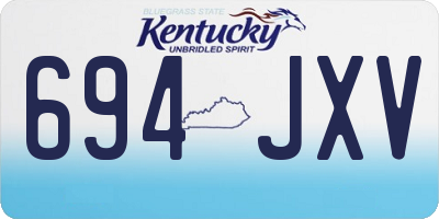 KY license plate 694JXV