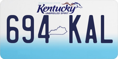KY license plate 694KAL