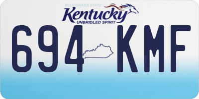 KY license plate 694KMF