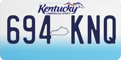 KY license plate 694KNQ