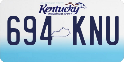 KY license plate 694KNU