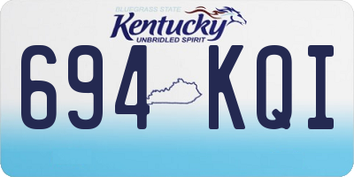 KY license plate 694KQI