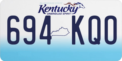 KY license plate 694KQO