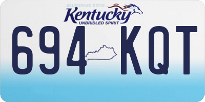 KY license plate 694KQT