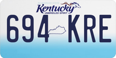 KY license plate 694KRE