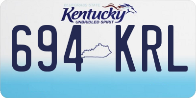 KY license plate 694KRL