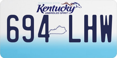KY license plate 694LHW