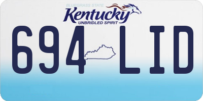 KY license plate 694LID