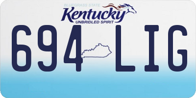 KY license plate 694LIG