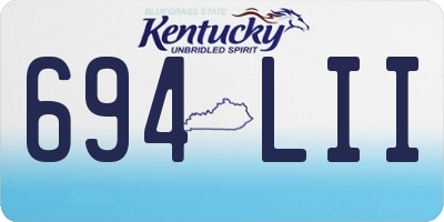 KY license plate 694LII