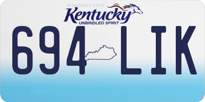 KY license plate 694LIK