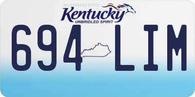 KY license plate 694LIM