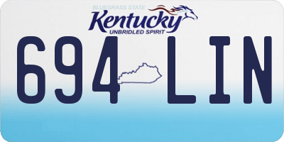 KY license plate 694LIN
