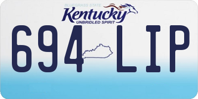 KY license plate 694LIP