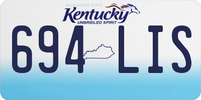 KY license plate 694LIS