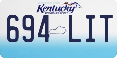 KY license plate 694LIT