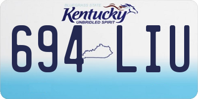 KY license plate 694LIU